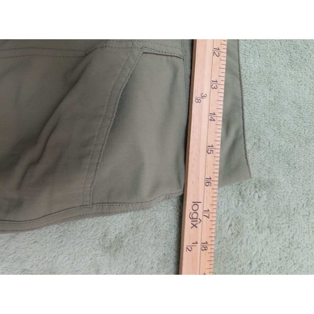 REI Womens Green Nylon Hiking Casual Beach Active Bermuda Shorts UPF 50 sz 4 - Picture 9 of 13
